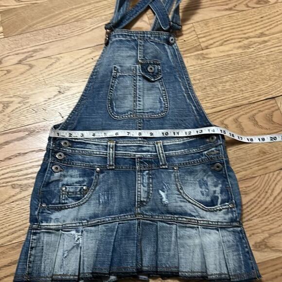 PLEASE DEMIN PLEATED OVERALL‎ DRESS SIZE S - Picture 4 of 5